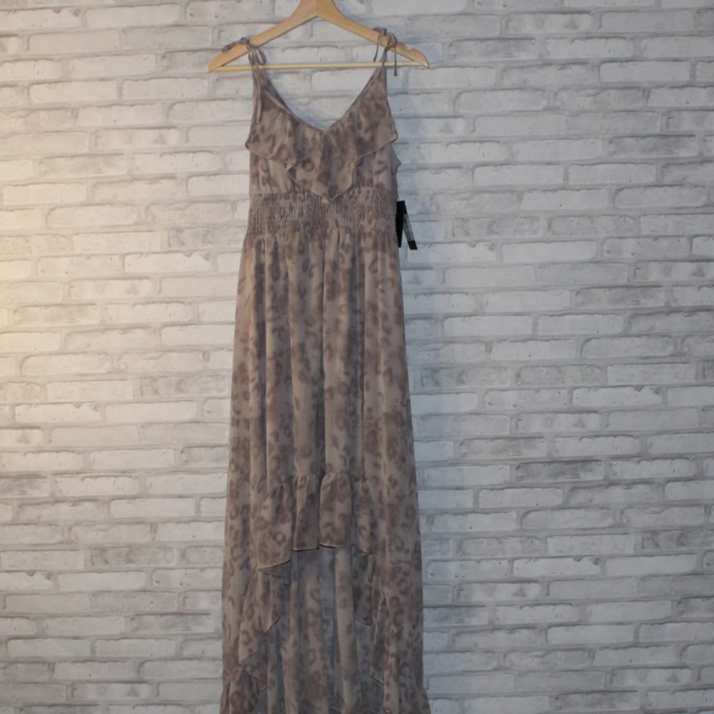 Sheer Maxi Dress GUESS New NWT (M) Spring Cheetah